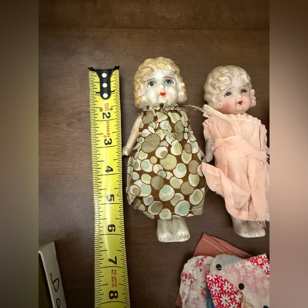 Set of 5 Frozen Charlotte porcelain bisque dolls Antique - Picture 10 of 11